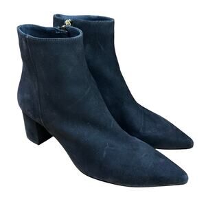 L’agence NWOB Jeanne Suede Bootie Charcoal Size 40 (US 10) Pointed Toe Boots